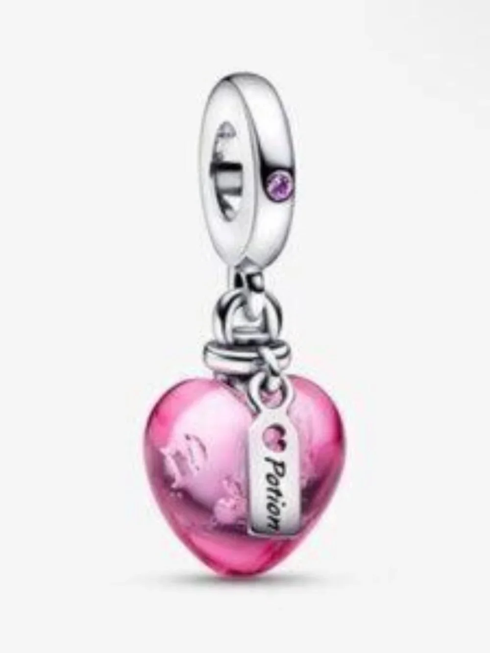 Pandora Authentic Pandora Love Potion Murano Glass Heart Dangle Charm